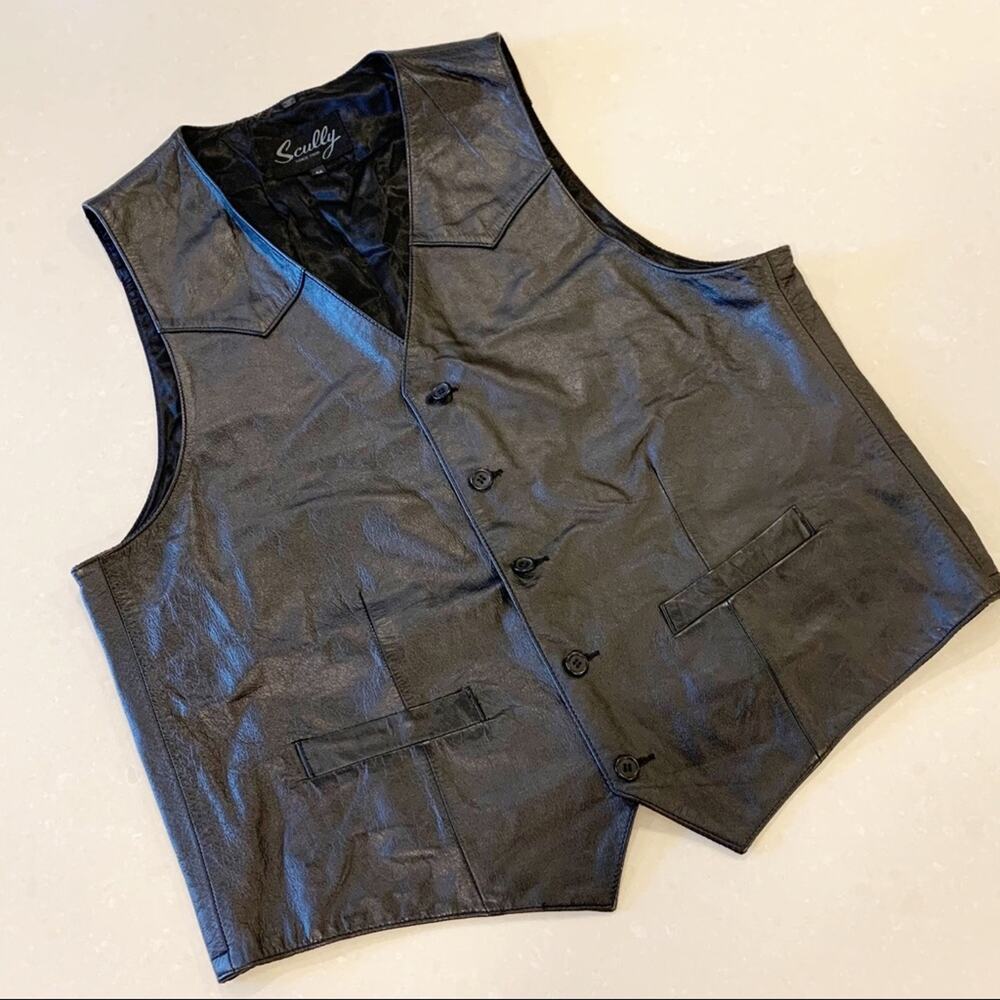 Scully Genuine Leather Western Vest Black 44